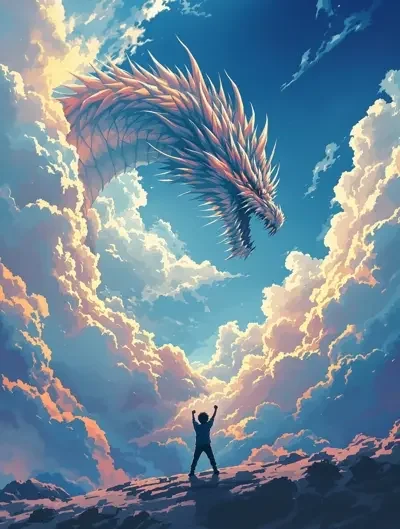 龙脊上的少年漫画封面